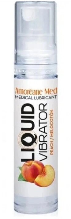 Стимулюючий лубрикант від Amoreane Med: Liquid vibrator - Peach (рідкий вібратор), 10 ml від компанії Shock km ua - фото 1
