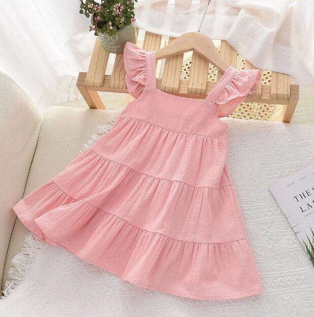 Сукня для дівчинки літо рожева 10062, розмір 130 від компанії Shock km ua - фото 1