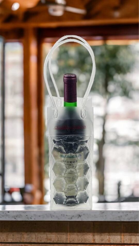 Сумка для охолодження пляшки 10796 10х25 см прозора від компанії Shock km ua - фото 1