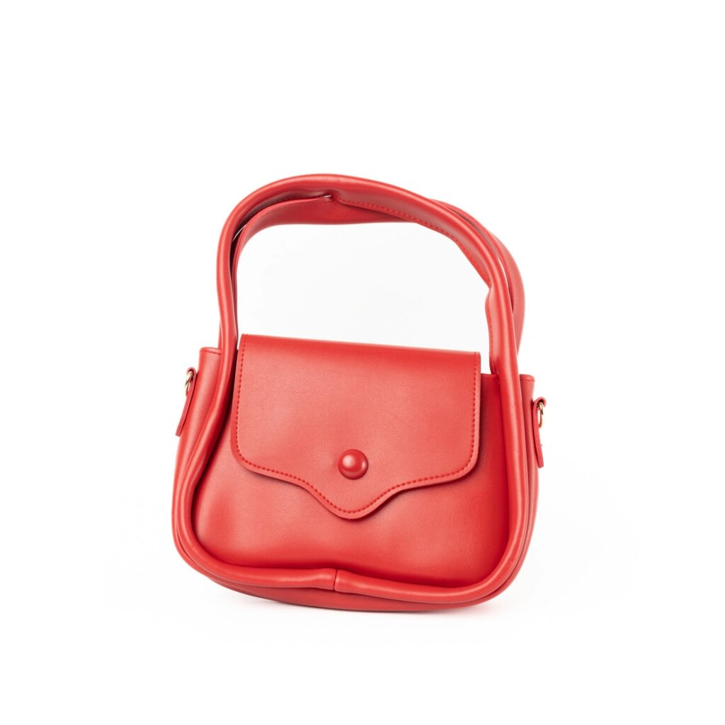 Сумка жіноча стильна через плече з ручками та ремінцем, сумочка клатч, Червоний від компанії Shock km ua - фото 1
