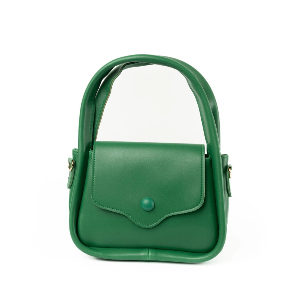 Сумка жіноча стильна через плече з ручками та ремінцем, сумочка клатч, Зелений від компанії Shock km ua - фото 1