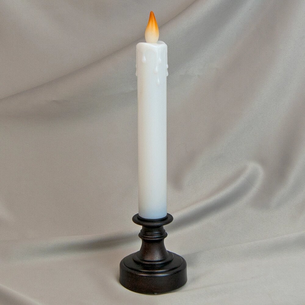 Свічка LED у свічнику L24см (коричнева) від компанії Shock km ua - фото 1