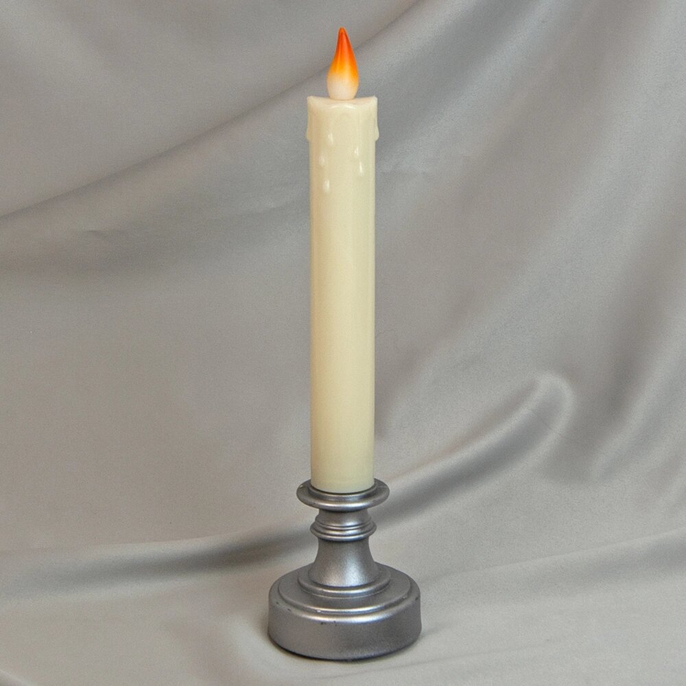 Свічка LED у свічнику L24см (срібна) від компанії Shock km ua - фото 1