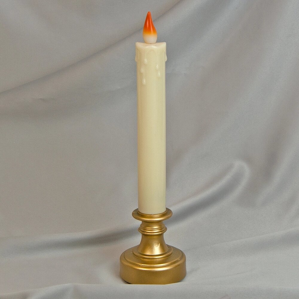 Свічка LED у свічнику L24см (золота) від компанії Shock km ua - фото 1