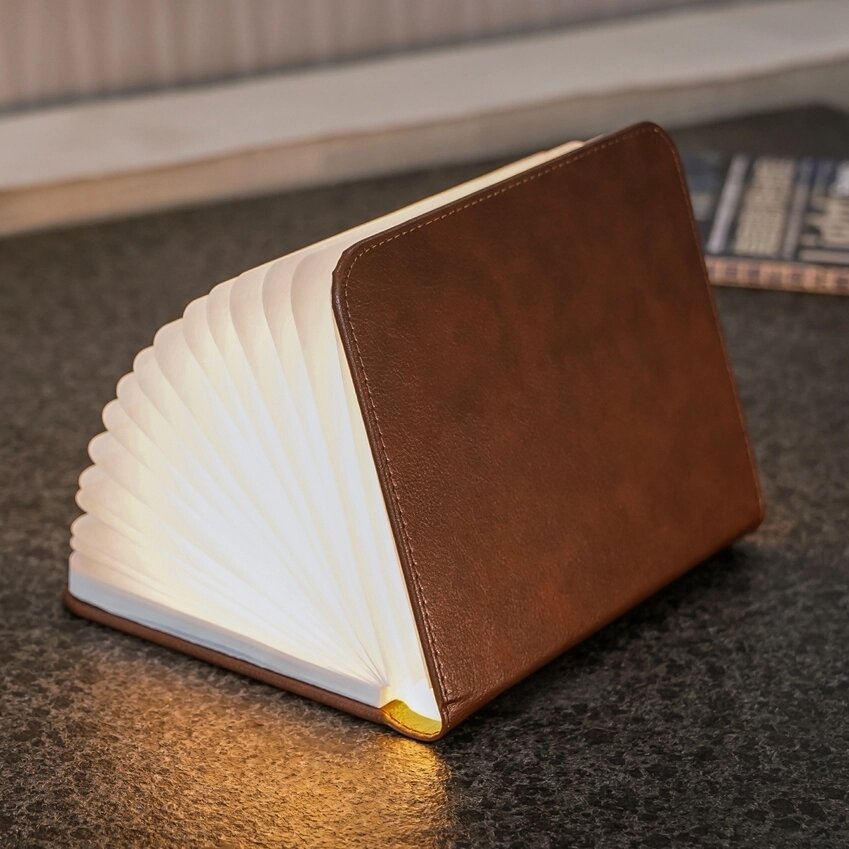 Світильник-книга на акумуляторі Smart Book Gingko (Англія), натуральна шкіра від компанії Shock km ua - фото 1
