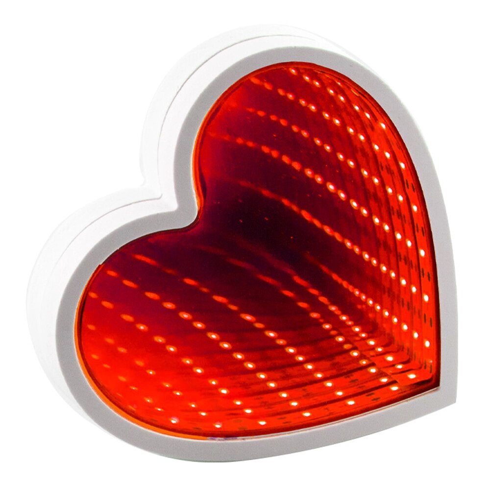 Світильник Нескінченність з USB Серце (червоний) від компанії Shock km ua - фото 1