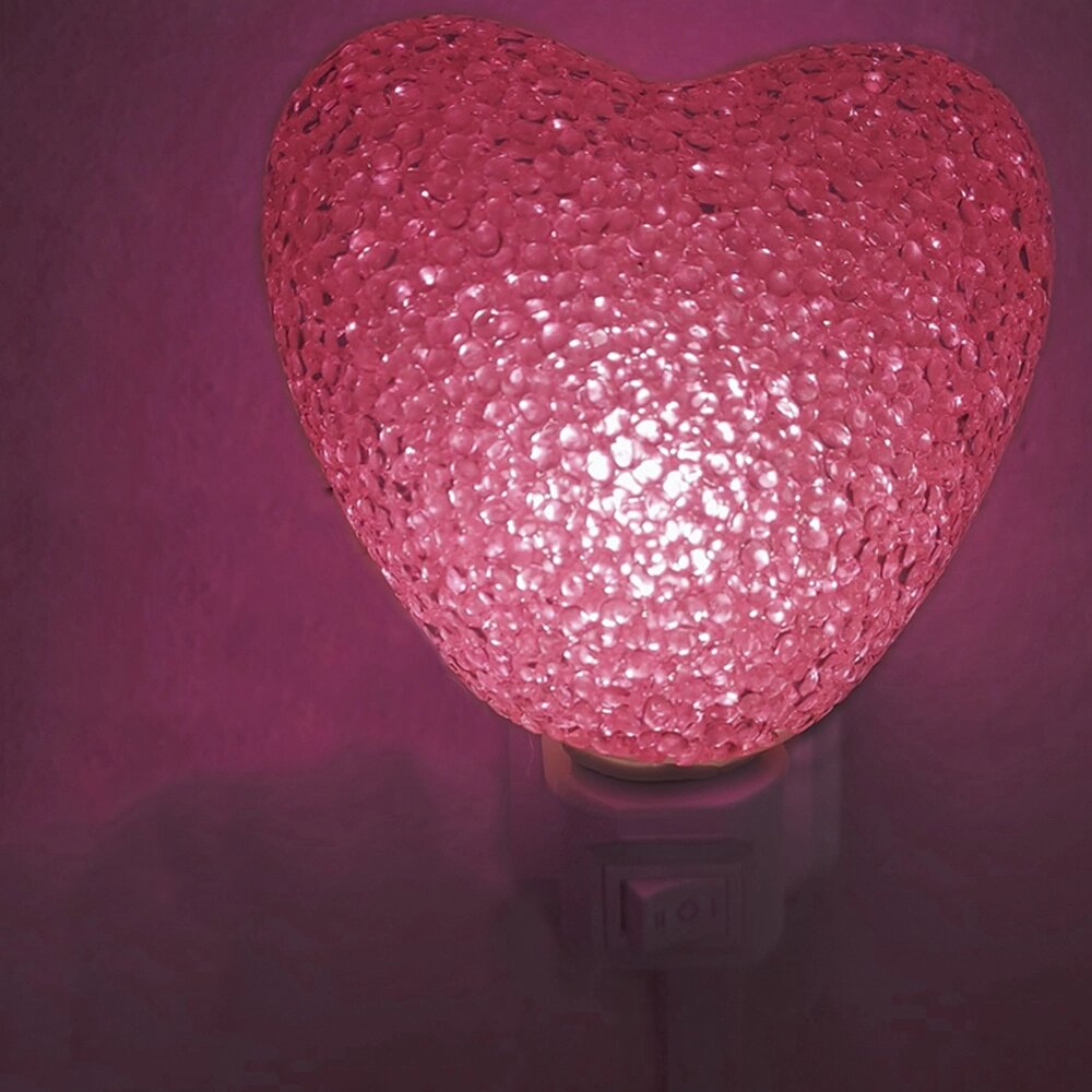 Світильник нічник Сердечко (220 V) рожевий від компанії Shock km ua - фото 1