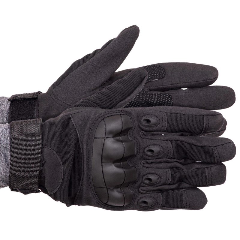 Тактичні рукавиці T-Gloves розмір L чорні від компанії Shock km ua - фото 1