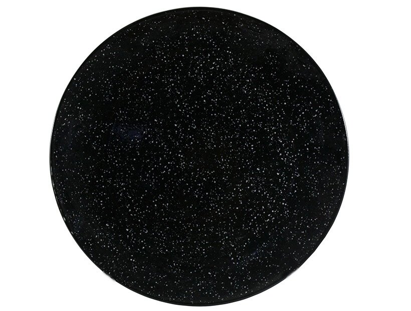 Тарілка обідня Interos Чорний граніт CLW-15-90294 24 см чорна від компанії Shock km ua - фото 1