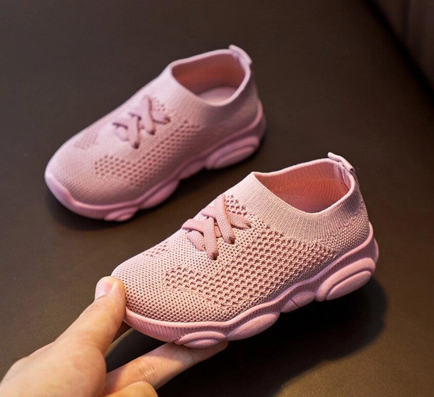 Текстильні кросівки дитячі IOY рожеві, розмір 30 від компанії Shock km ua - фото 1