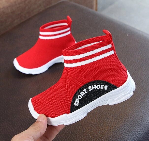 Текстильні кросівки Sport Shoes червоні, розмір 24 від компанії Shock km ua - фото 1