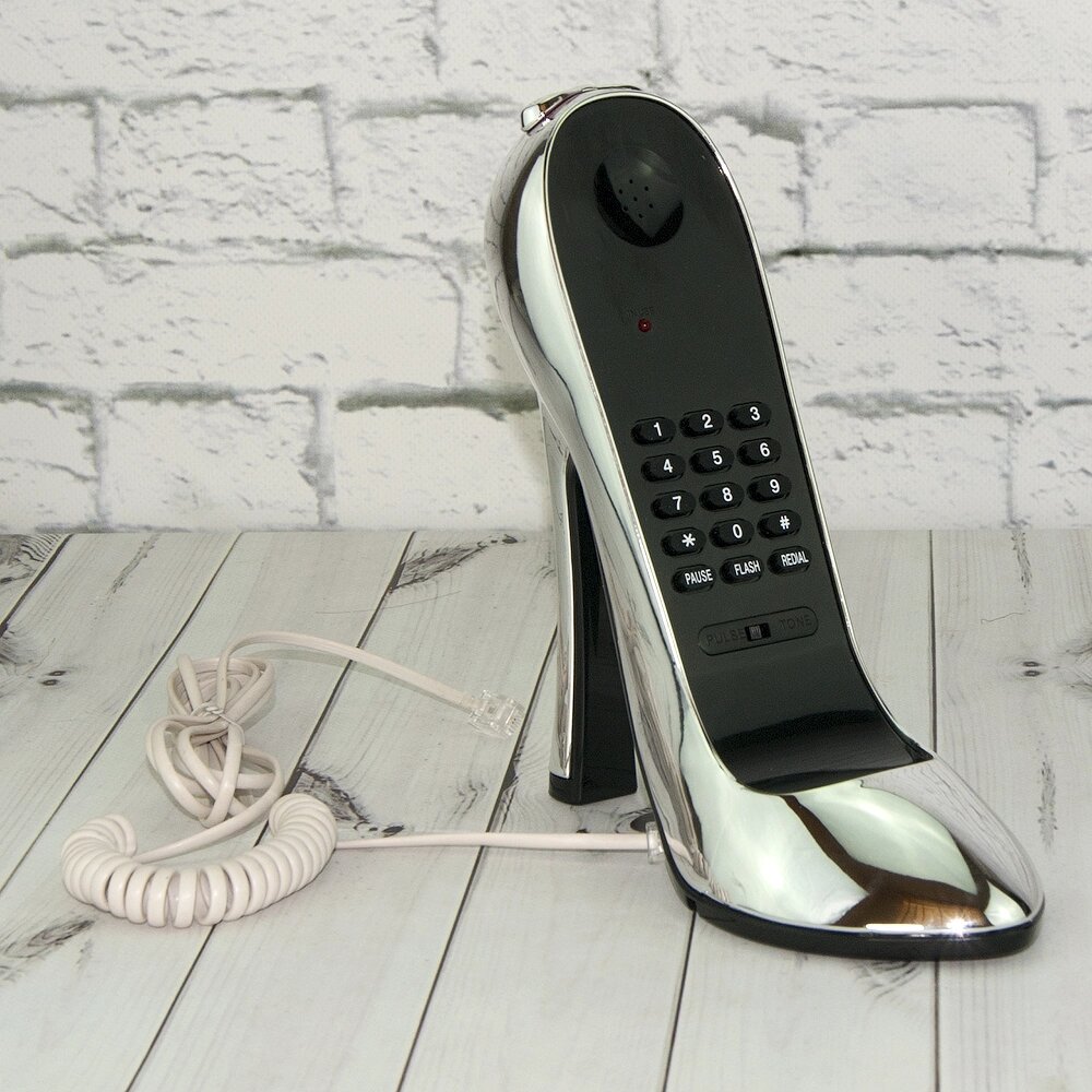 Телефон Туфелька (срібний) від компанії Shock km ua - фото 1