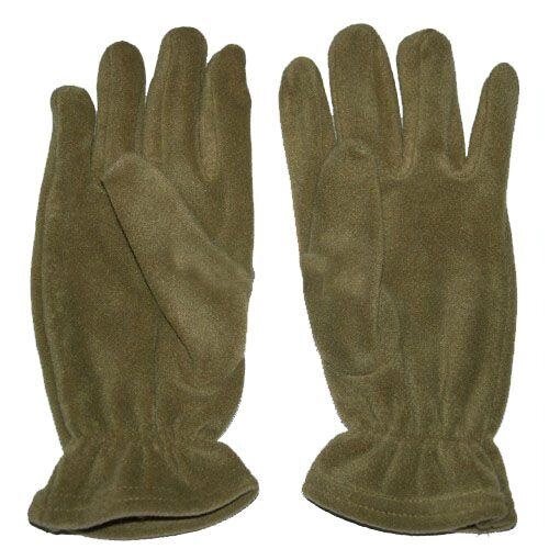 Теплі зимові флісові військові рукавички, рукавички для військових зсу зелені, армійські рукавички кольору хакі від компанії Shock km ua - фото 1