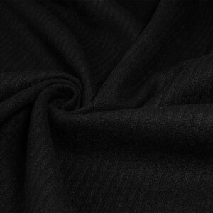 Тканина костюмна HW-3222 стрічка кашемір чорна
