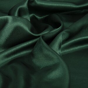 Тканина костюмна креп-сатин темно-зелений
