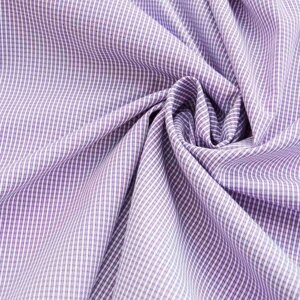 Тканина сорочкова клітка колосок/фіолет