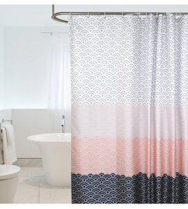 Скандинавська тканинна шторка для ванної та душа