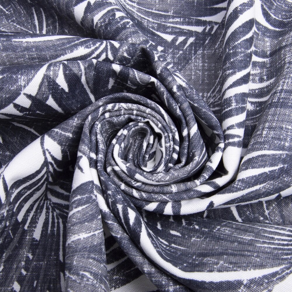 Тканина декоративна Папороть з водовідштовхувальним просоченням V-1 чорна від компанії Shock km ua - фото 1