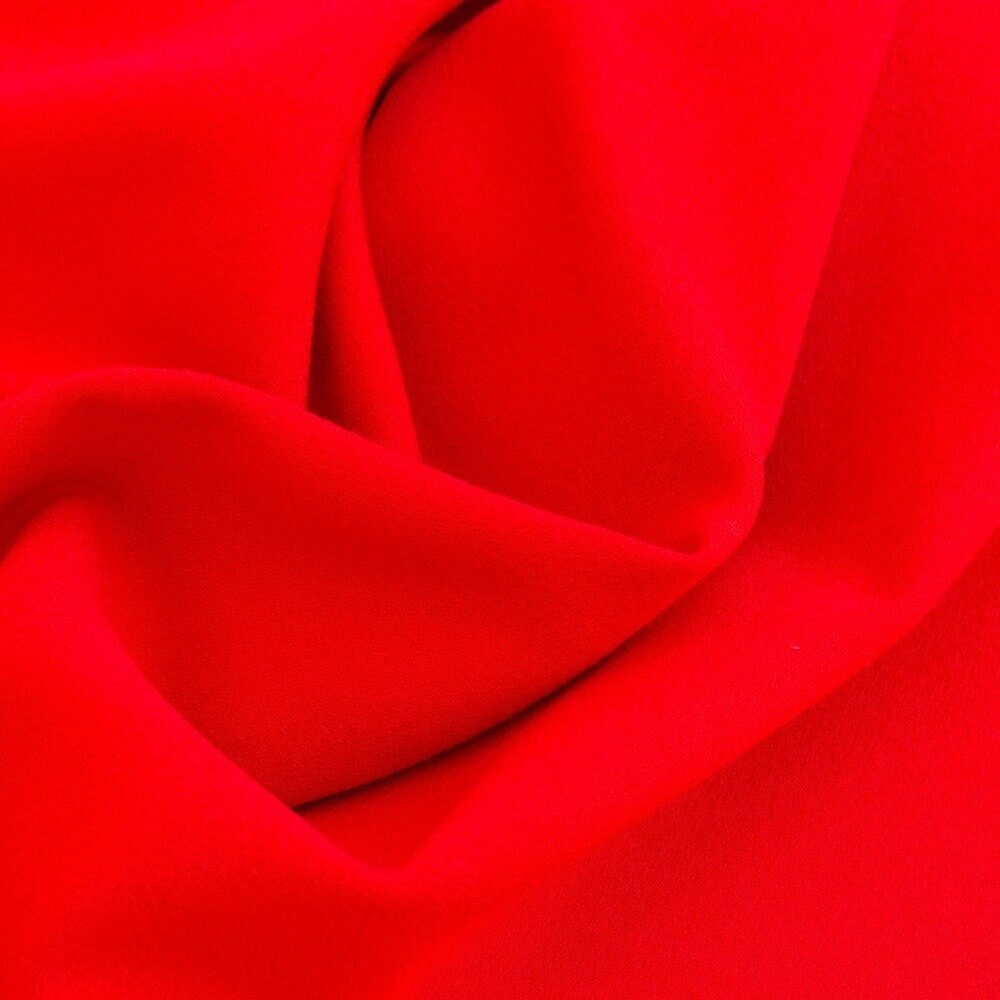 Тканина костюмна Креп Верона V-7 червона від компанії Shock km ua - фото 1