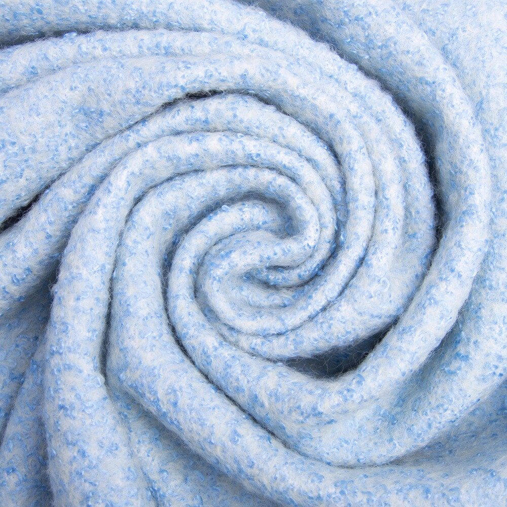 Тканина пальтова Букле Лоранс блакитна від компанії Shock km ua - фото 1