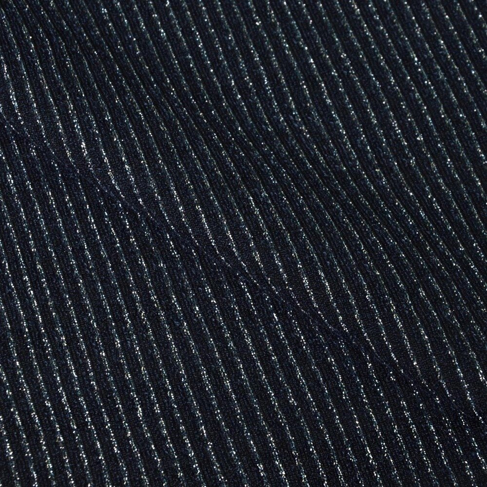 Тканина трикотаж Металик смуги т/синій від компанії Shock km ua - фото 1