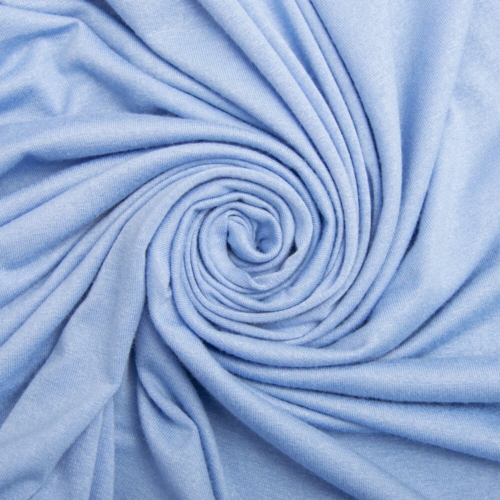 Тканина трикотаж віскоза Валенсія блакитний від компанії Shock km ua - фото 1