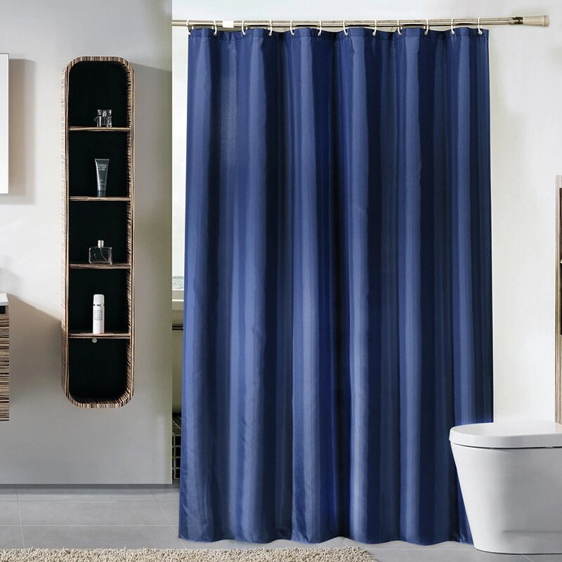 Тканинна шторка для ванної та душу Blue frost темно-синього кольору 180x200 см від компанії Shock km ua - фото 1