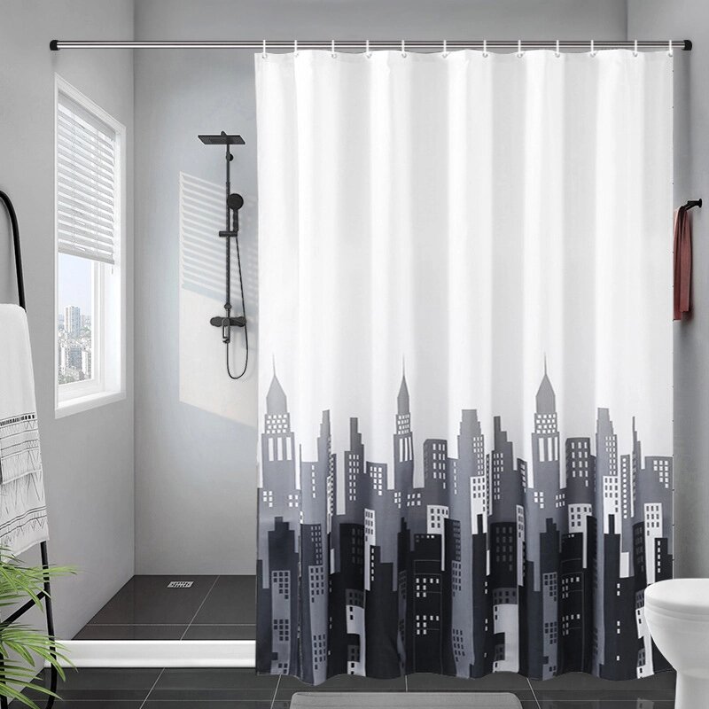 Тканинна шторка для ванної та душу у міському стилі City 180x200 см від компанії Shock km ua - фото 1