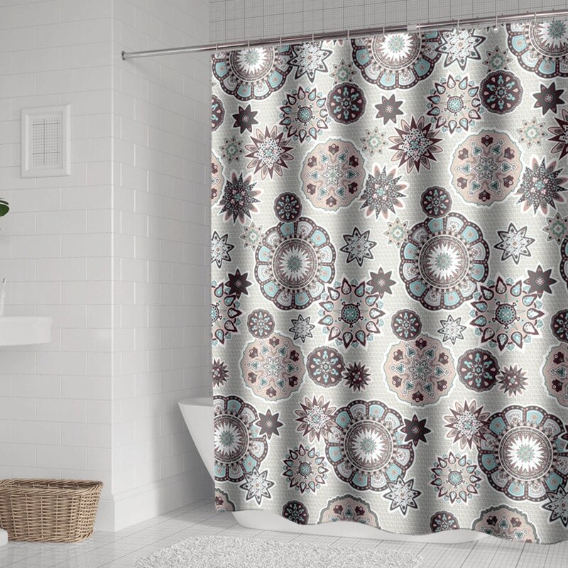 Тканинна шторка для ванної та душу в Етно стилі 180x200 см від компанії Shock km ua - фото 1