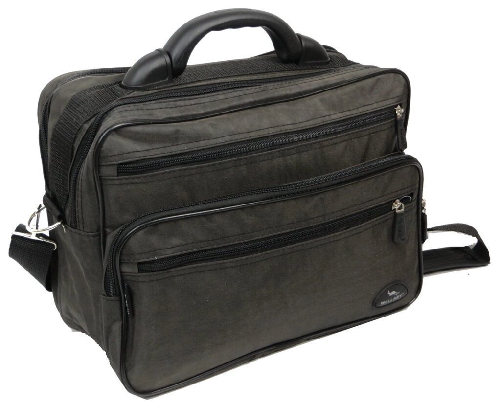Тканинний сумкою портфель Wallaby 2653 хакі від компанії Shock km ua - фото 1