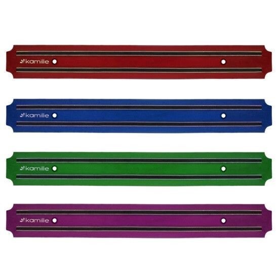 Тримач магнітний для ножів 38см (червоний, синій, зелений, фіолетовий) Kamille (a1052) від компанії Shock km ua - фото 1