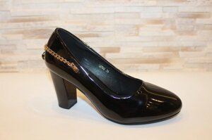 Туфлі жіночі чорні на підборах Т1509 37