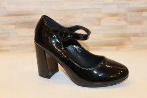 Туфлі жіночі чорні на підборах Т1529