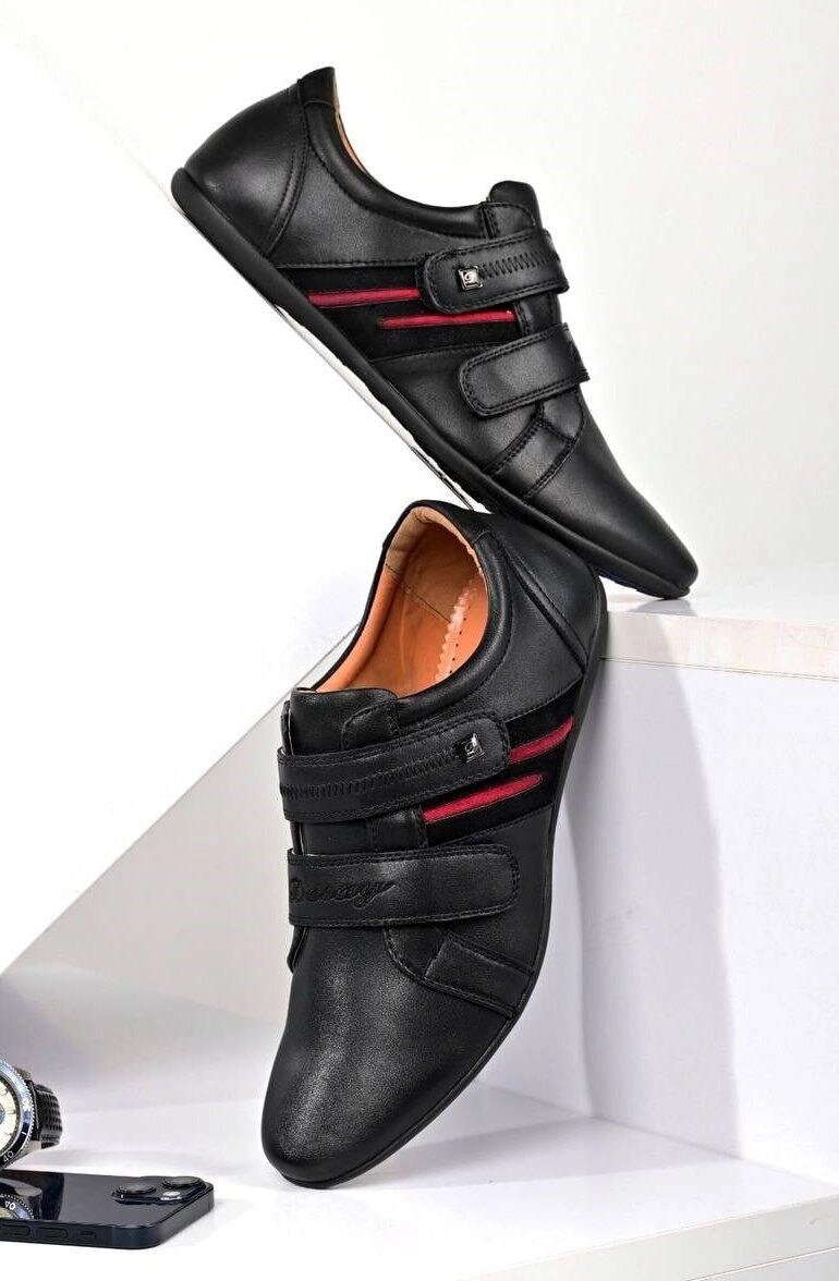 Туфлі жіночі чорні на липучках Т1545 39 від компанії Shock km ua - фото 1