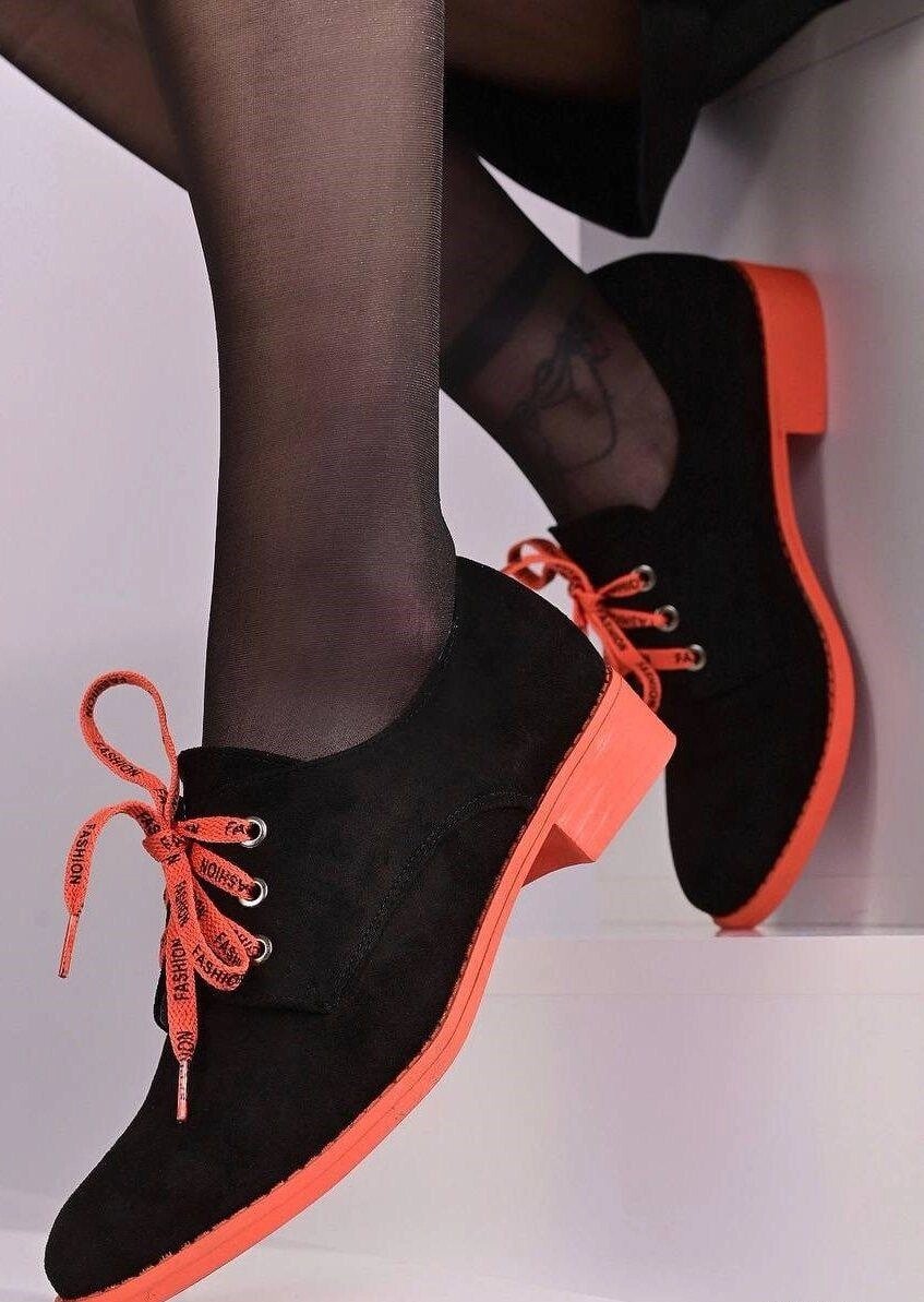 Туфлі жіночі чорні замшеві Т1585 Уцінка (читайте опис) від компанії Shock km ua - фото 1
