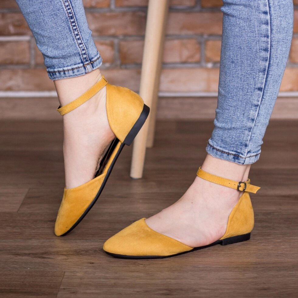 Туфлі жіночі Fashion Euki 2782 36 розмір 23,5 см Жовтий від компанії Shock km ua - фото 1