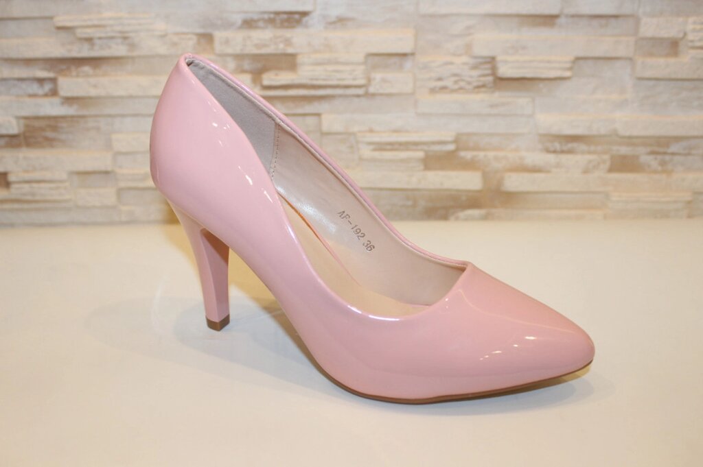 Туфлі жіночі рожеві на підборах Т1665 38 від компанії Shock km ua - фото 1