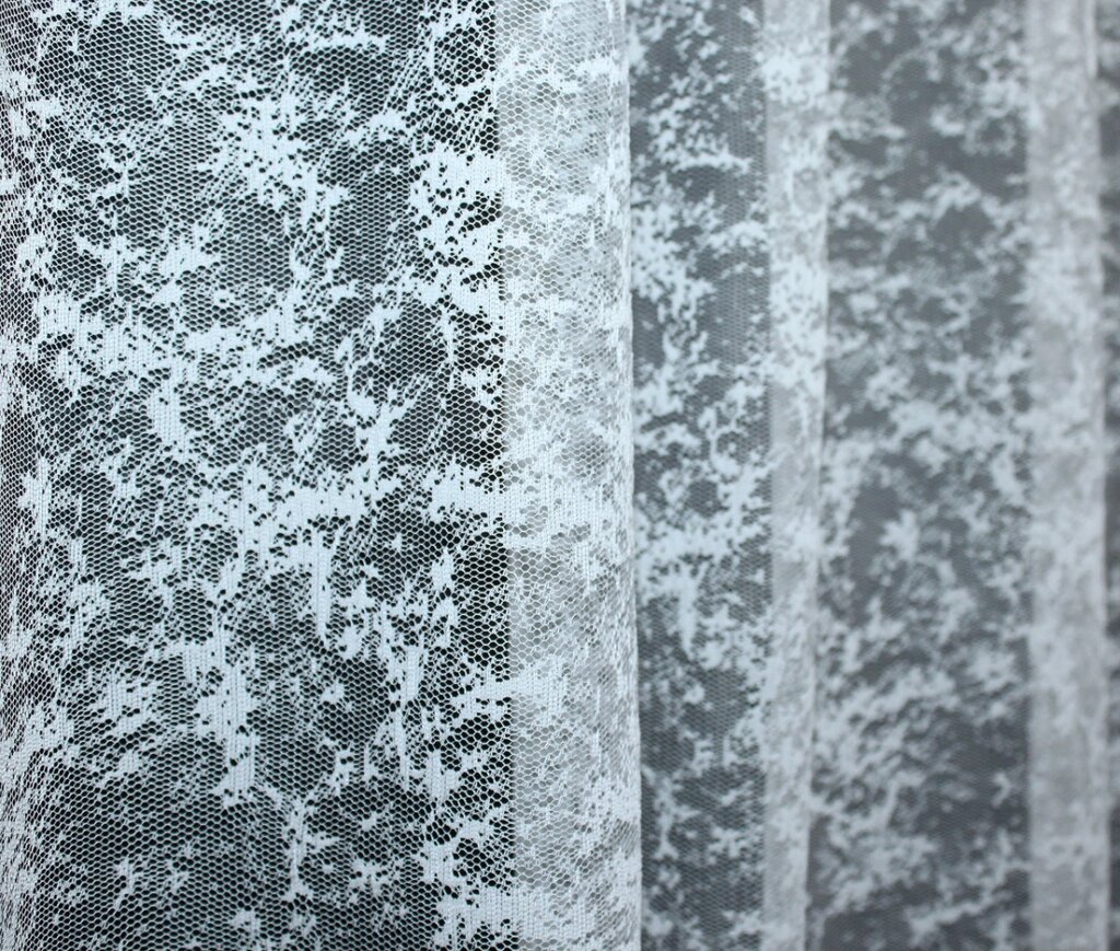 Тюль жаккард, колекція "Мармур Al-1",  колір білий  Код 701т від компанії Shock km ua - фото 1