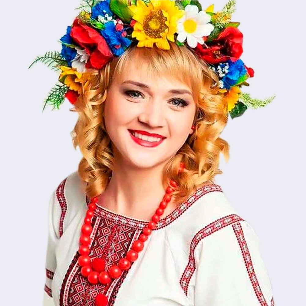 Український віночок-обруч для волосся Moderika зі стрічками від компанії Shock km ua - фото 1