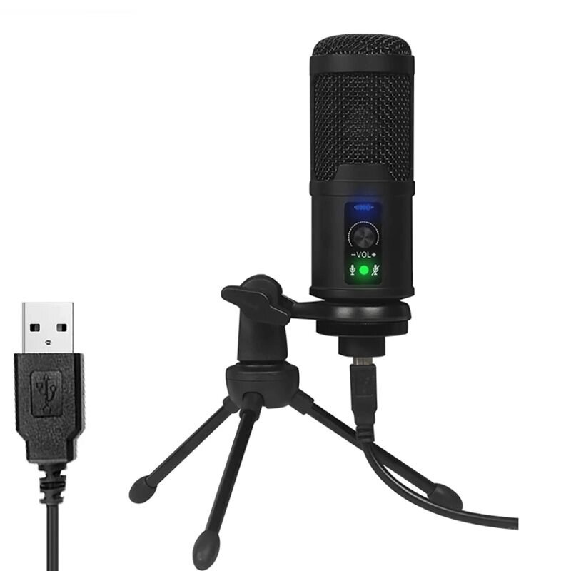 USB мікрофон для ПК, ноутбука, студій для запису звуку Savetek M3, професійний, конденсаторний від компанії Shock km ua - фото 1