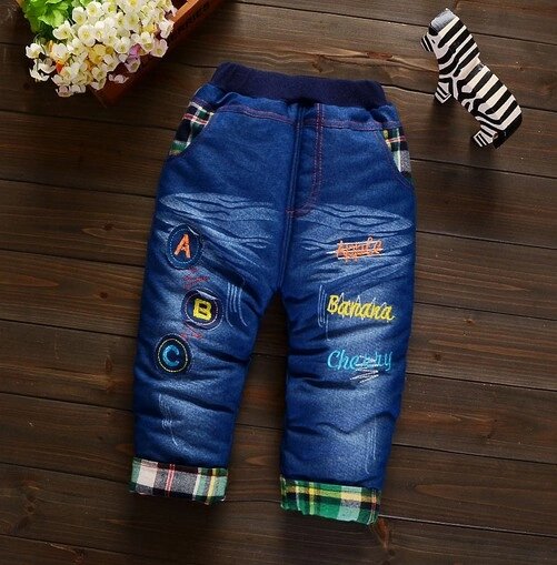 Утеплені джинси для хлопчика Авс 1509, розмір 80 від компанії Shock km ua - фото 1