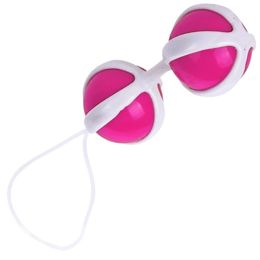 Вагінальні кульки Rossy біло-рожевий від компанії Shock km ua - фото 1