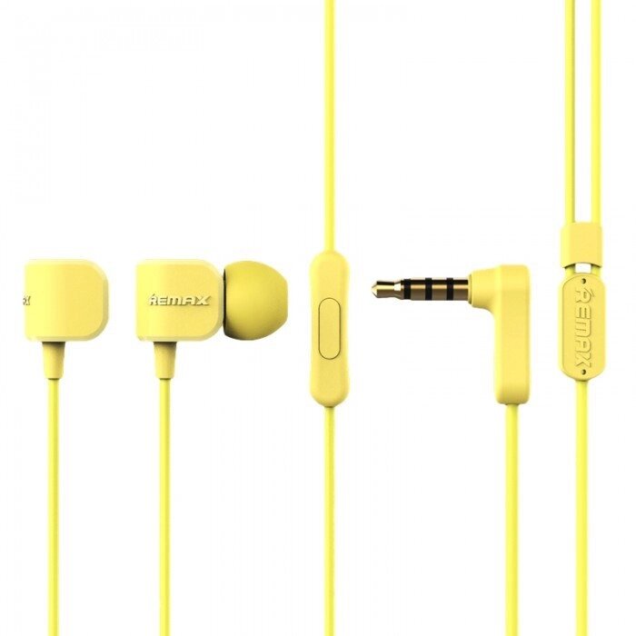 Вакуумні навушники RM-502 Yellow Remax 335204 від компанії Shock km ua - фото 1