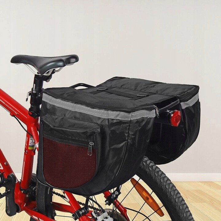 Велосипедна сумка на багажник, велоштани 28L Retoo чорний від компанії Shock km ua - фото 1