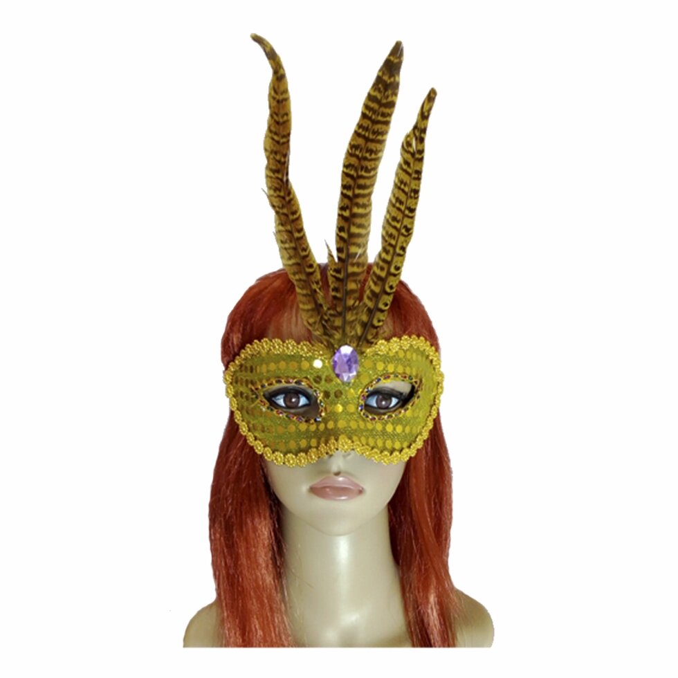 Венеціанська маска Фантазія (золота) від компанії Shock km ua - фото 1