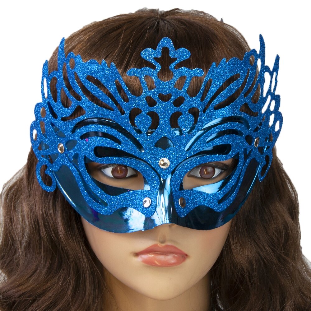 Венеціанська маска Ізабелла (блакитна) від компанії Shock km ua - фото 1