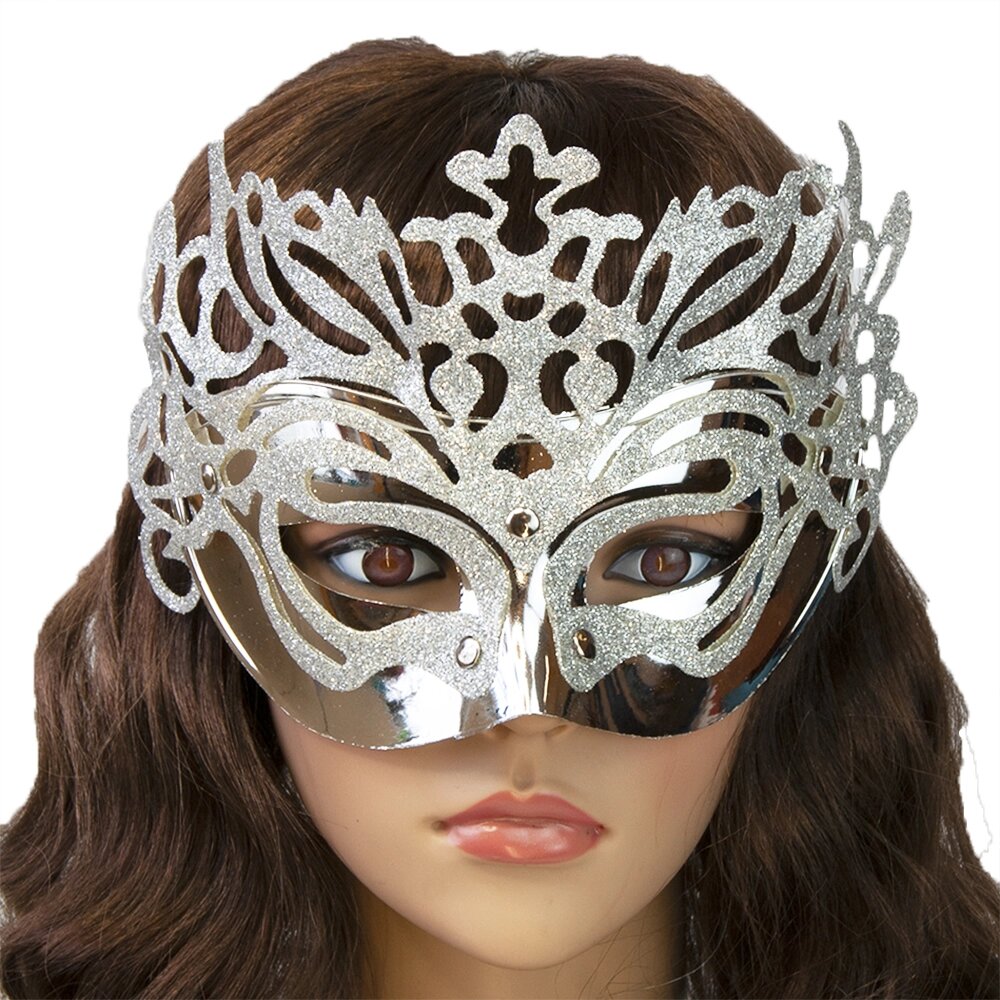 Венеціанська маска Ізабелла (срібна) від компанії Shock km ua - фото 1