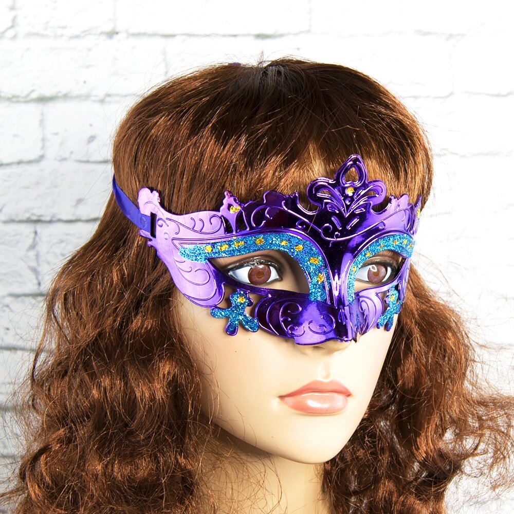 Венеціанська маска Луїза (фіолетова) від компанії Shock km ua - фото 1
