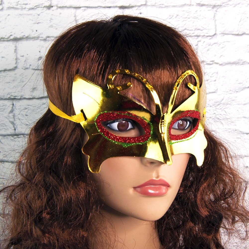 Венеціанська маска Метелик (золото) від компанії Shock km ua - фото 1