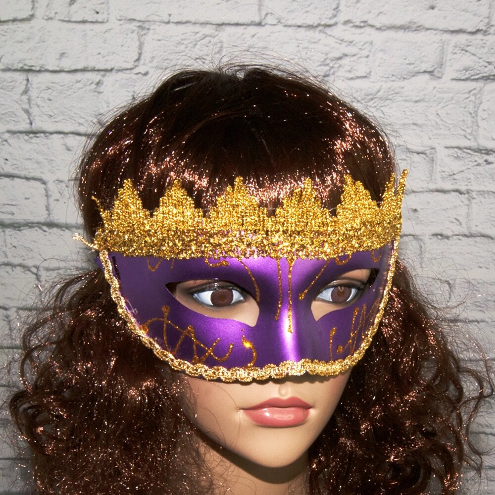 Венеціанська маска Вероніка (бузкова) від компанії Shock km ua - фото 1